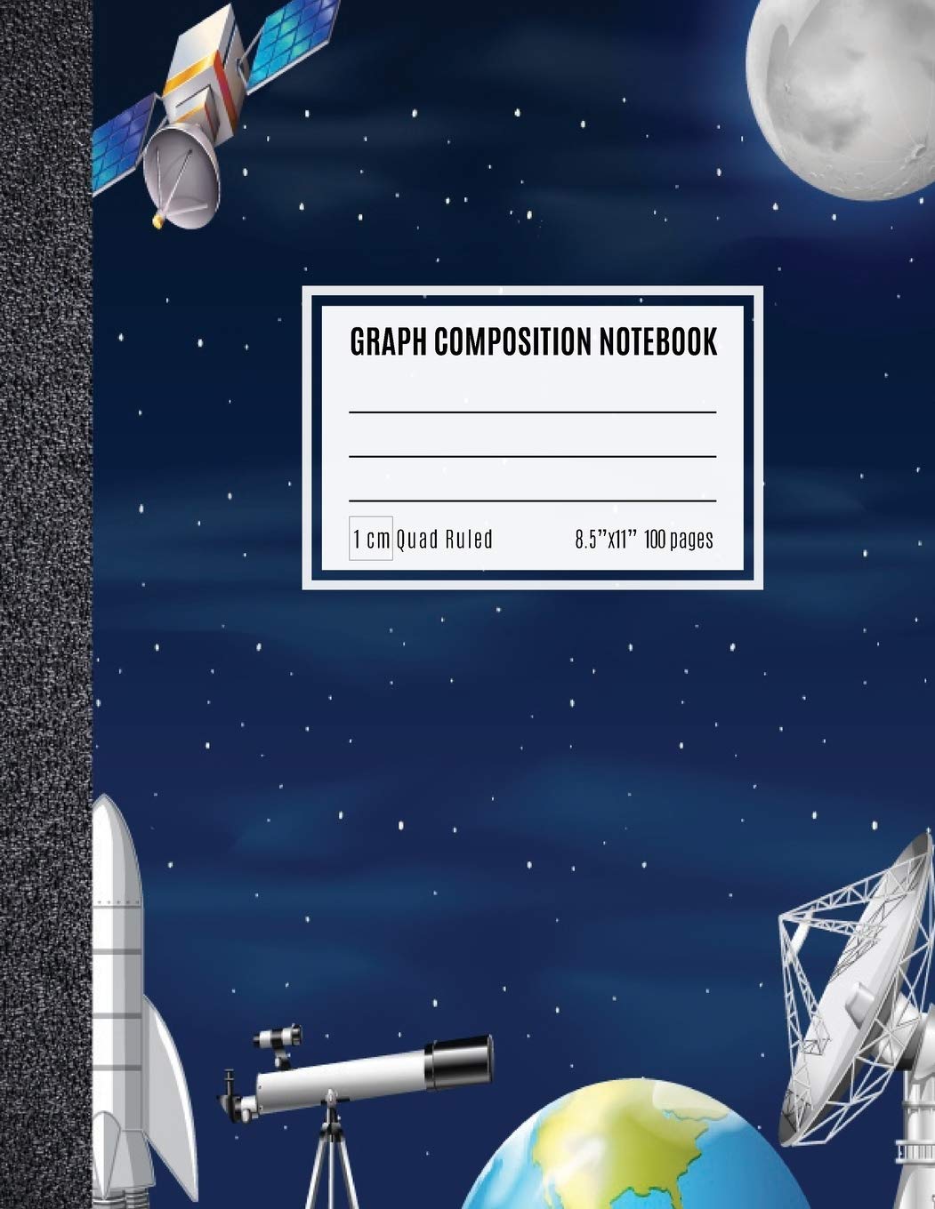 Graph Composition Notebook 1 cm: Coordinate Paper, Squared Graphing Composition Notebook, 1 cm Squares Quad Ruled Notebook Space,Used