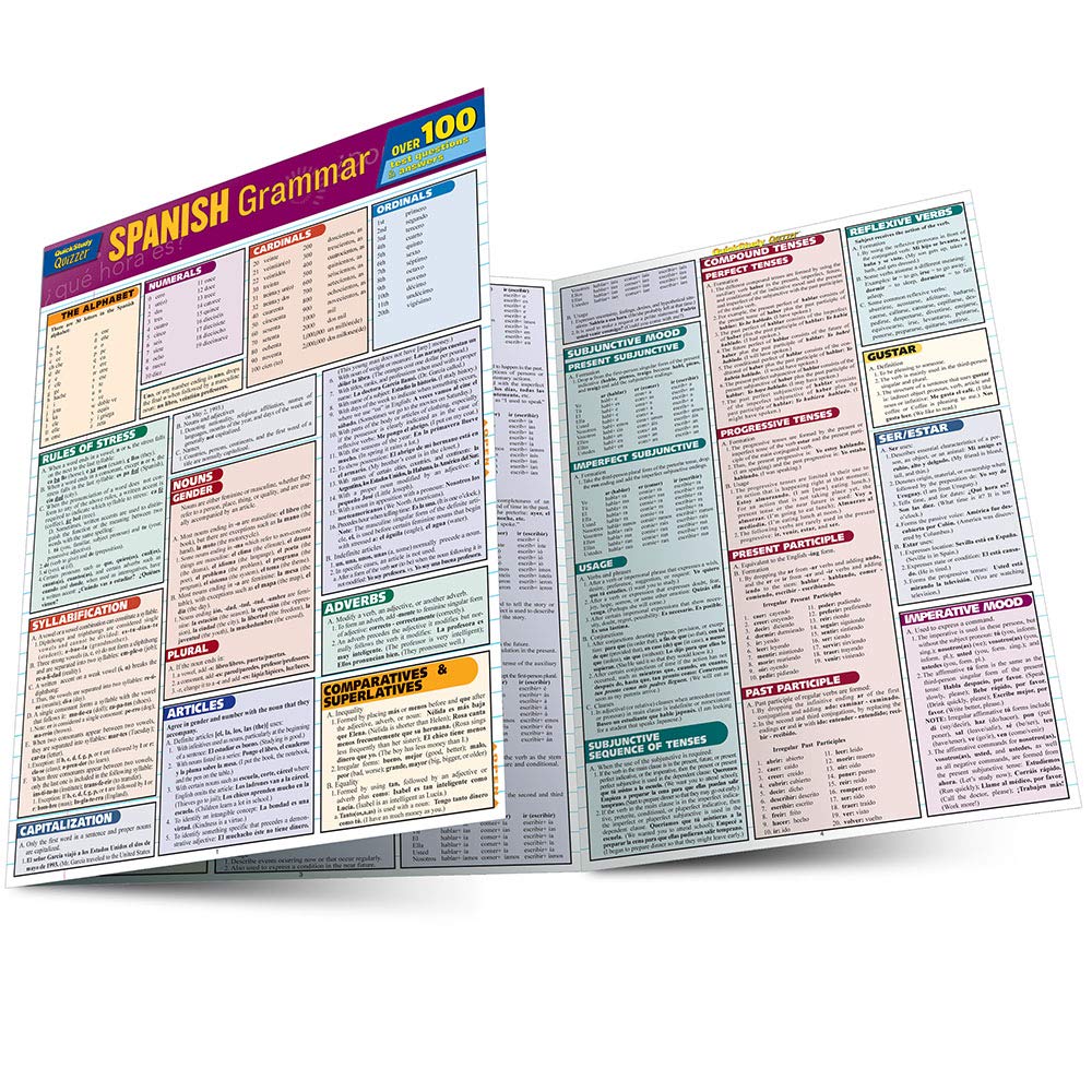 Spanish Grammar Quizzer (Quick Study Quizzer),Used