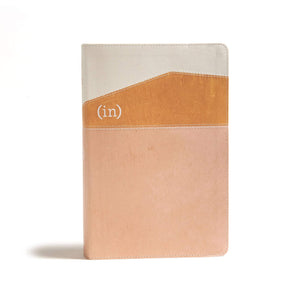 CSB (in)courage Devotional Bible, Desert/Mustard/Alabaster LeatherTouch, Black Letter, FullColor Design, Devotionals, Journalin