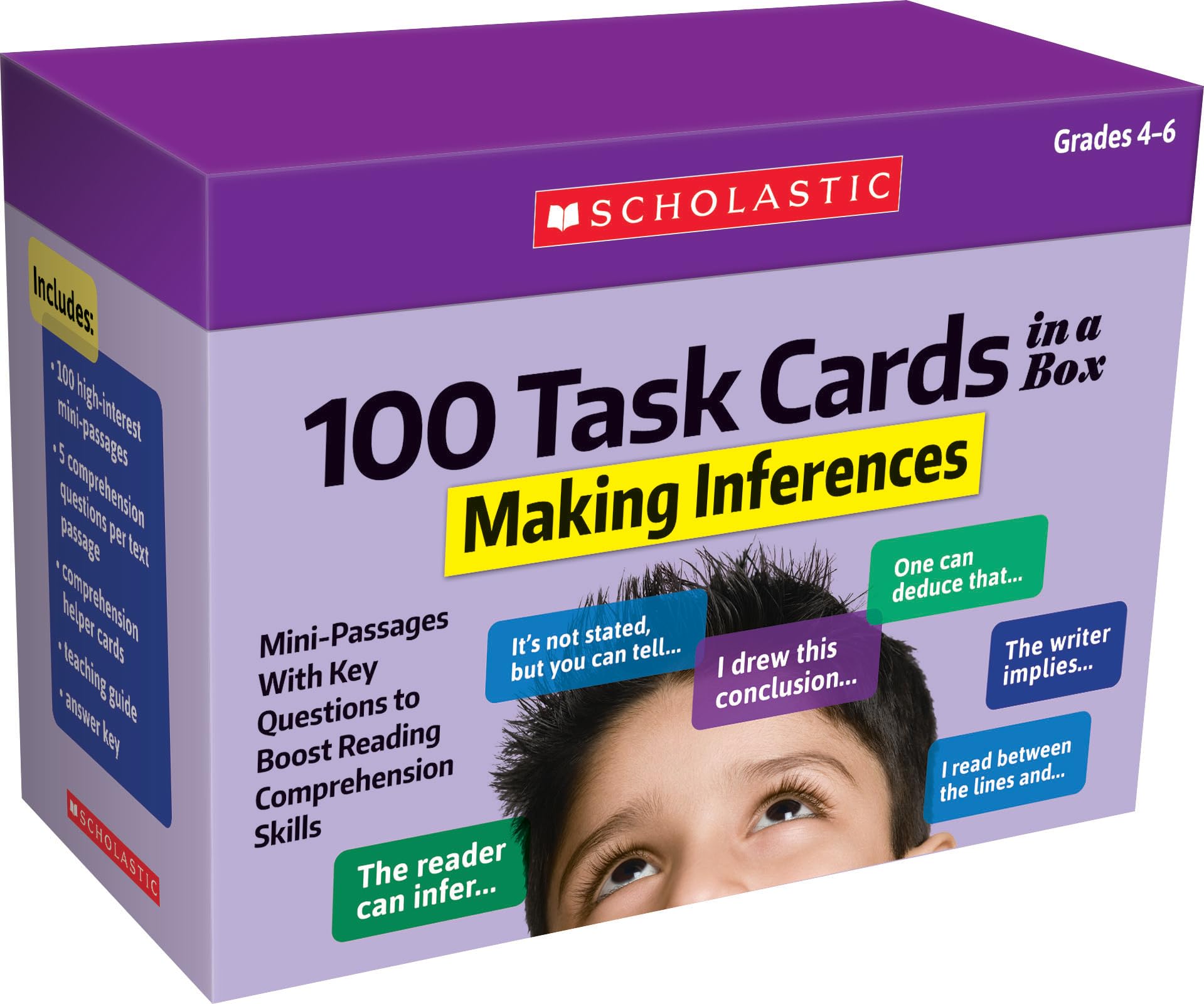 100 Task Cards In A Box: Making Inferences,Used