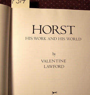 Horst: His Work And His World,New