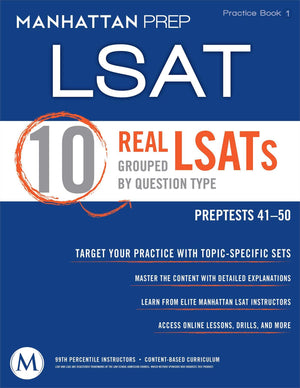 10 Real LSATs Grouped by Question Type,Used
