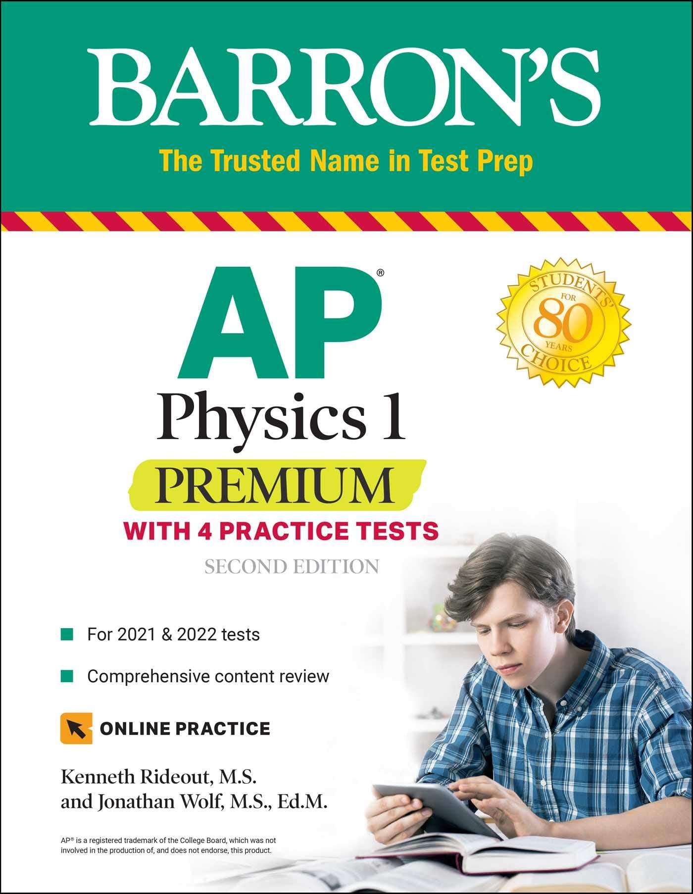 AP Physics 1 Premium: With 4 Practice Tests (Barron's Test Prep),Used