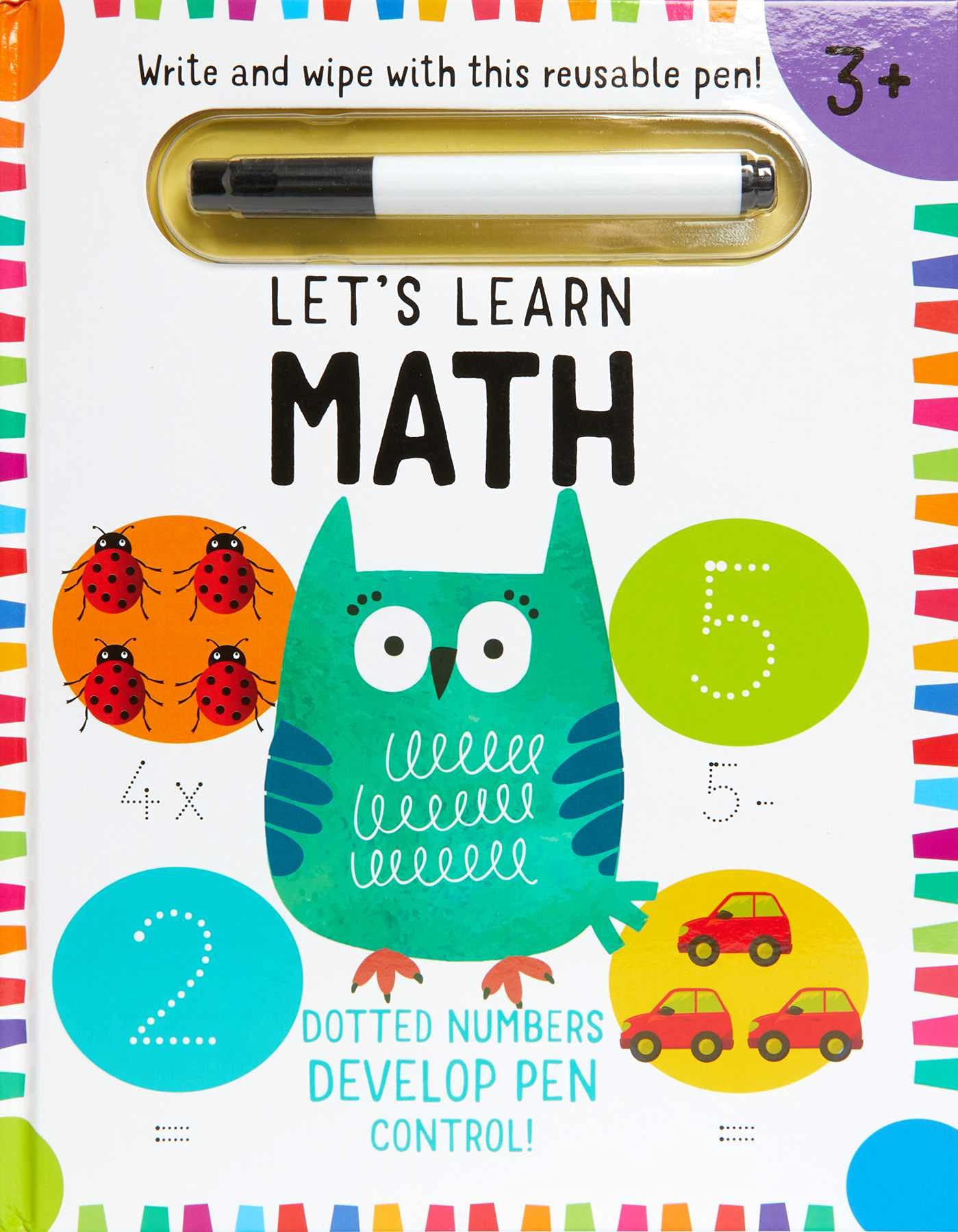 Let's Learn: First Math Skills: (Early Math Skills, Number Writing Workbook, Addition and Subtraction, Kids' Counting Books, Pen,Used