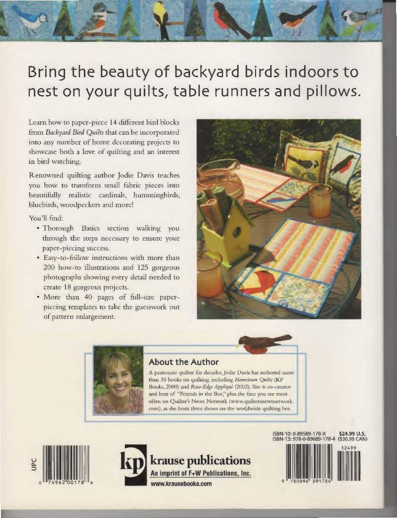 Backyard Bird Quilts: 18 Paperpieced Projects,New