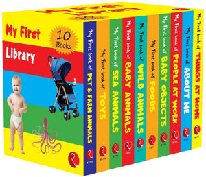 My First Library - Set Of 10 Books (Box Set) - Kids Learning Board Books - Children Growth And Development Book - Hardcover, 5 June 2022