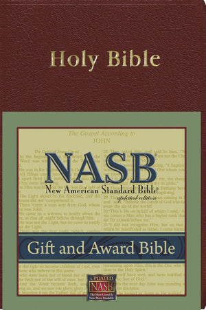 New American Standard Gift & Award Bible; Burgundy Imitation Leather
