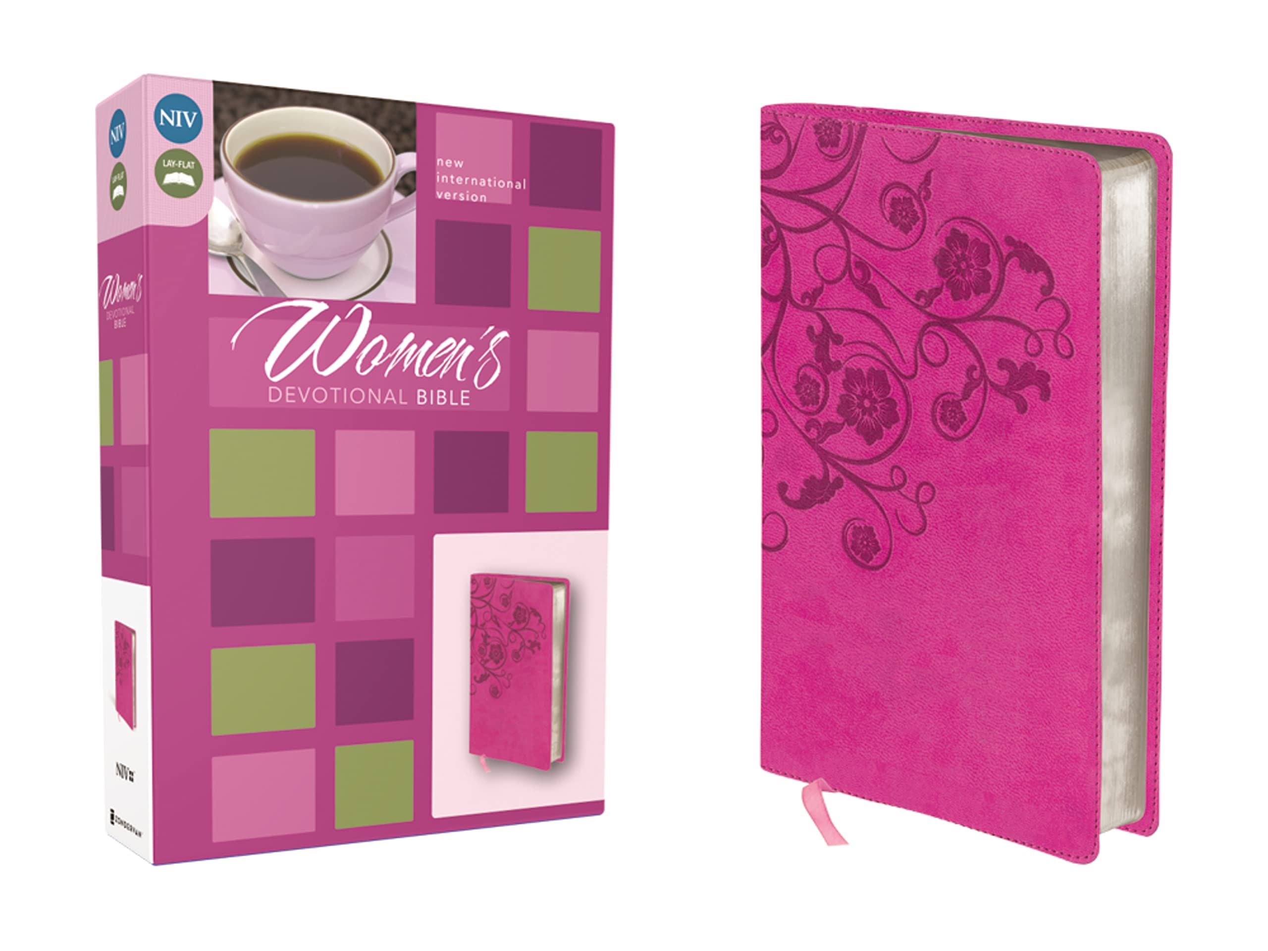NIV, Women's Devotional Bible, Leathersoft, Pink,Used