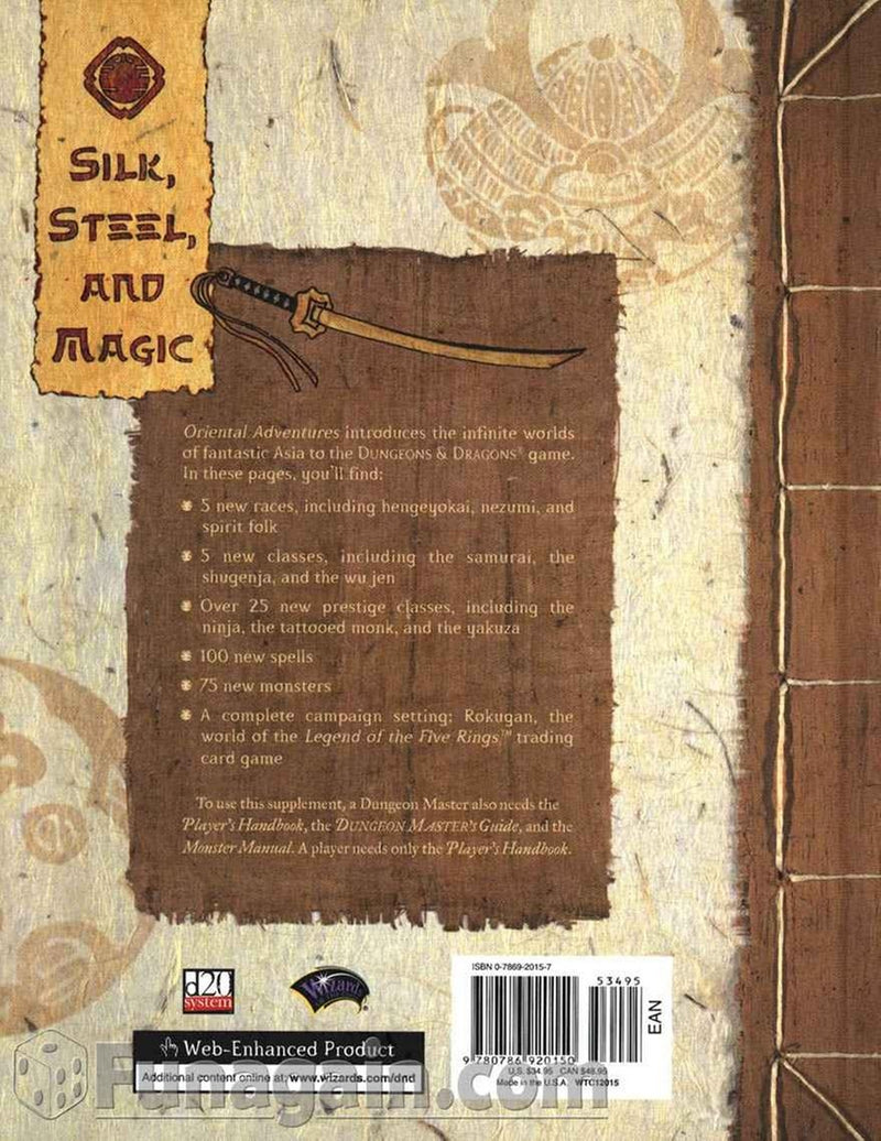 Oriental Adventures (Dungeons & Dragons Supplement),Used