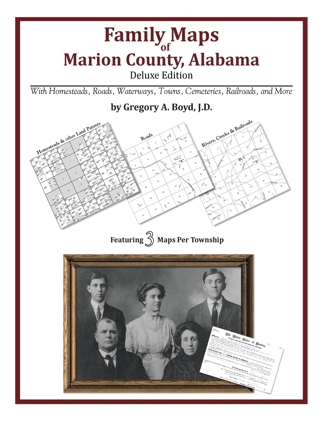Family Maps of Marion County, Alabama, Deluxe Edition,Used