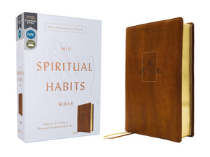 Niv, Spiritual Habits Bible, Leathersoft, Tan, Red Letter, Comfort Print: Learn To Live A GospelCentered Life