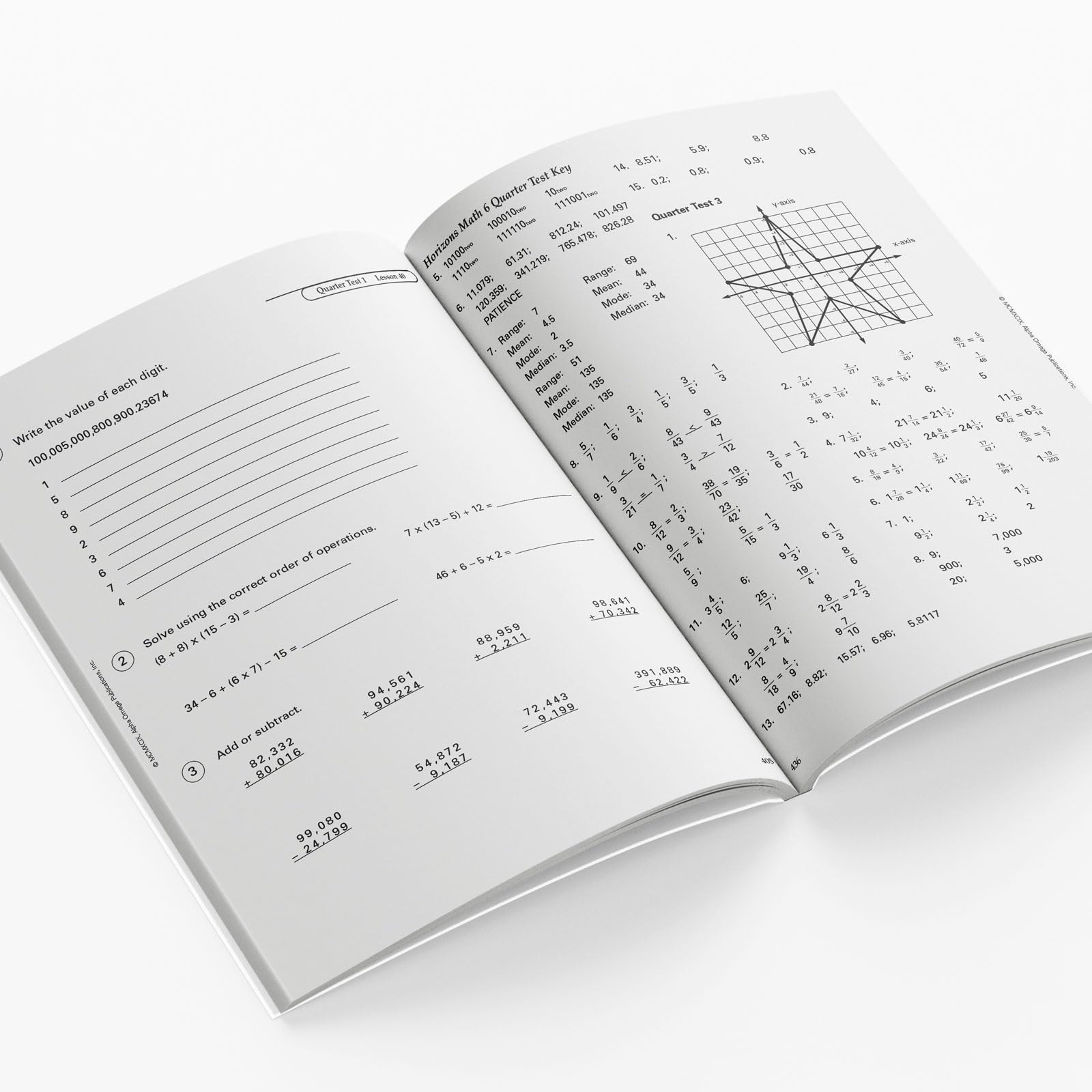 Horizon's Math 6th Grade Teacher's Guide,New