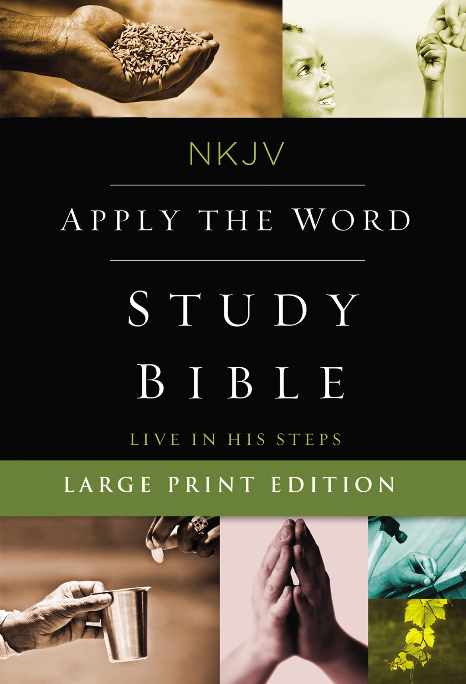 Nkjv, Apply The Word Study Bible, Large Print, Hardcover, Red Letter: Live In His Steps