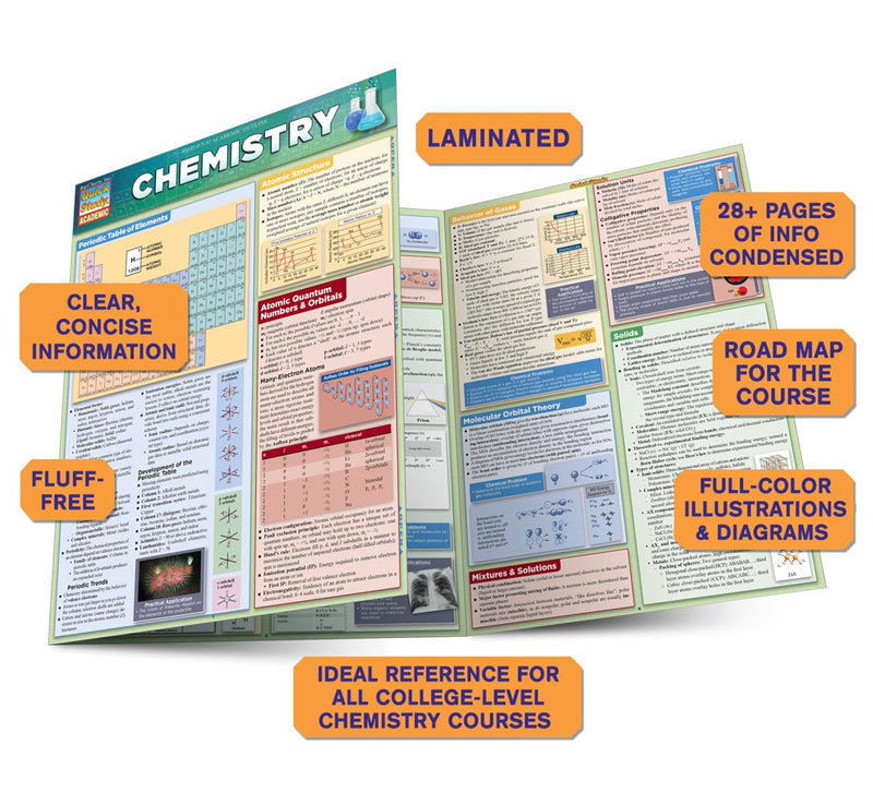 Chemistry: A QuickStudy Laminated Reference Guide (QuickStudy Academic),New