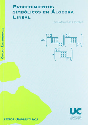 Procedimientos simblicos en lgebra lineal (Spanish Edition),Used