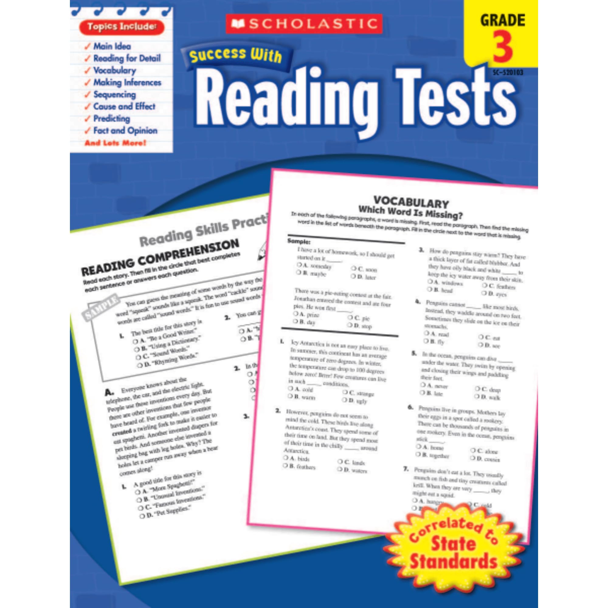 Scholastic Success With Reading Tests, Grade 3,New