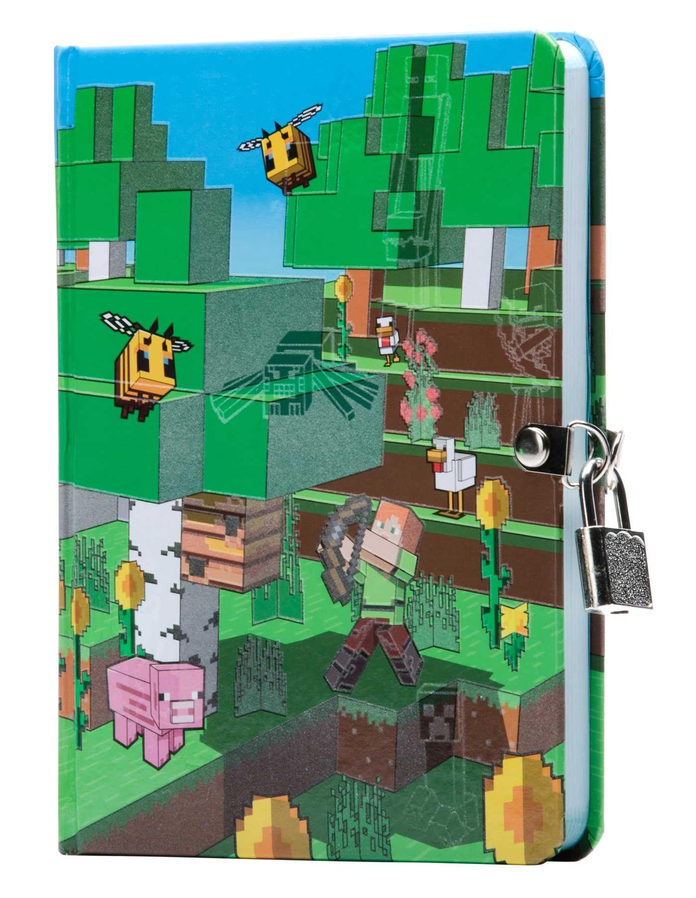 Minecraft: Mobs Glowinthedark Lock & Key Diary (Gaming),Used
