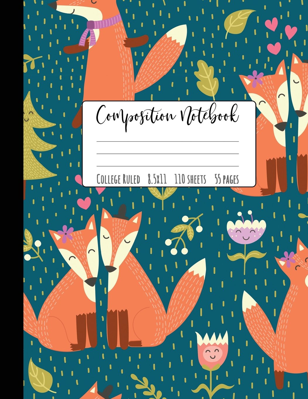 Composition Notebook College Ruled: Fox Composition Notebook, Large Fox Notebook, School Notebooks, Fox Gifts, Cute Composition ,Used