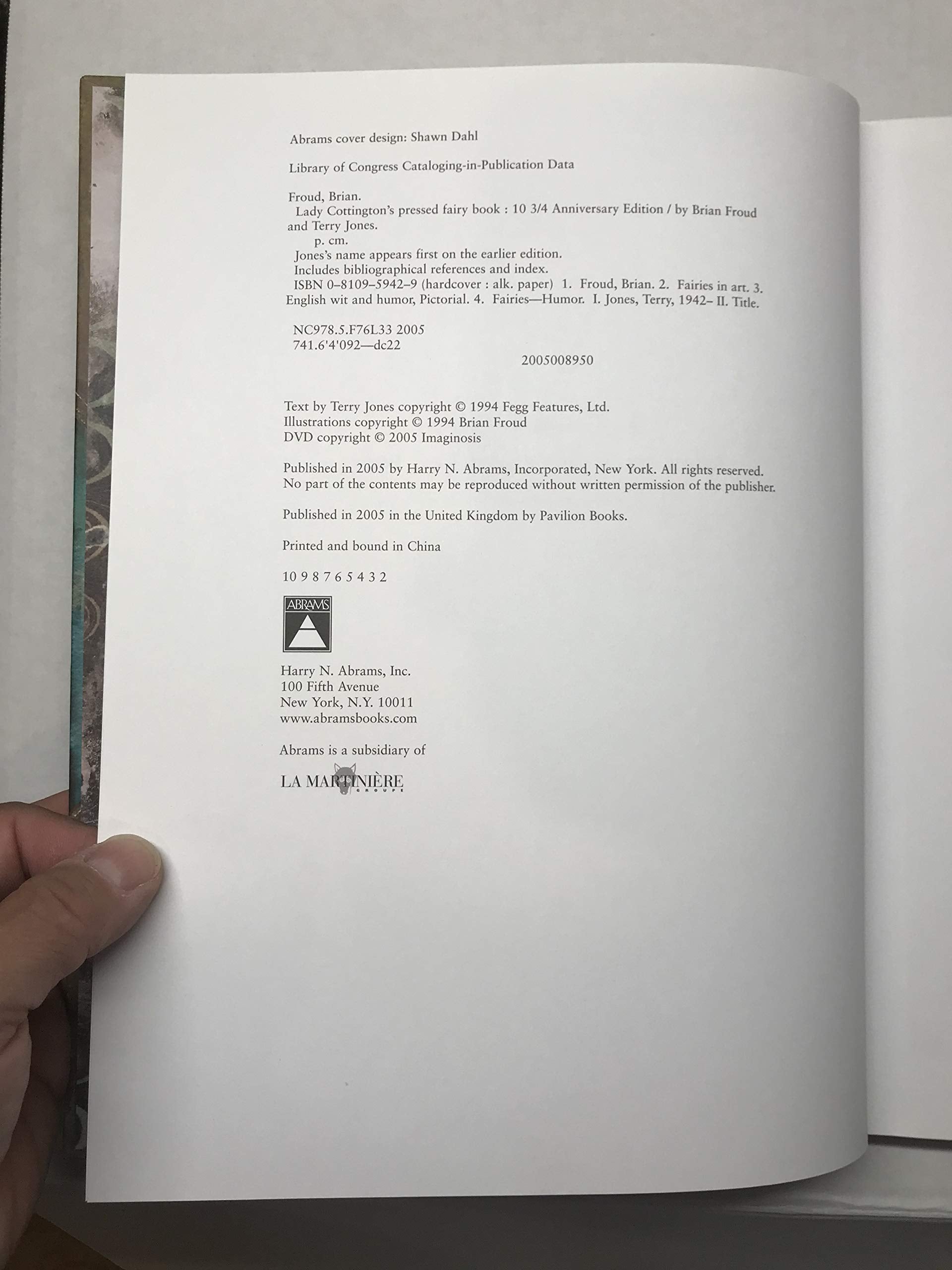Lady Cottington's Pressed Fairy Book: 10 3/4 Anniversary Edition,Used