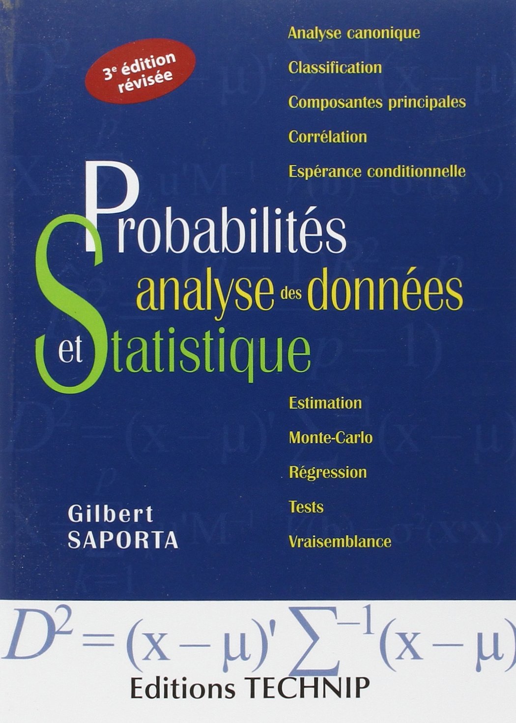Probabilits, analyse des donnes et statistique,Used