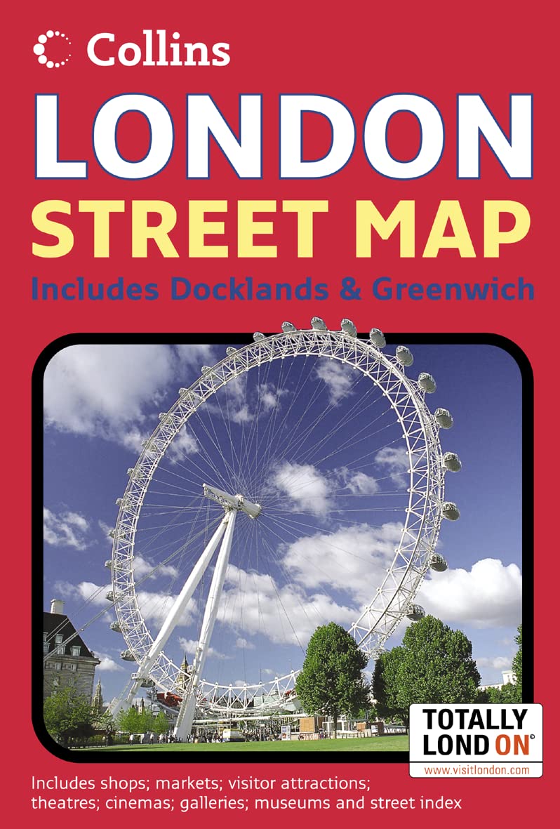 London Map include Docklands and Greenwich Collins,Used