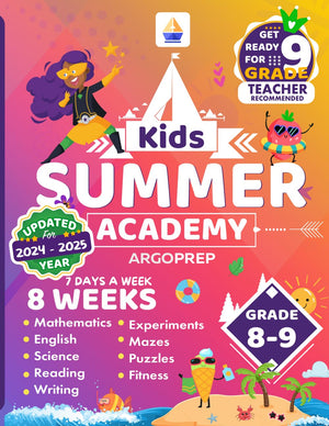 Kids Summer Academy by ArgoPrep  Grades 89: 8 Weeks of Math, Reading, Science, Writing, Logic, Fitness and Yoga | Online Acces,Used