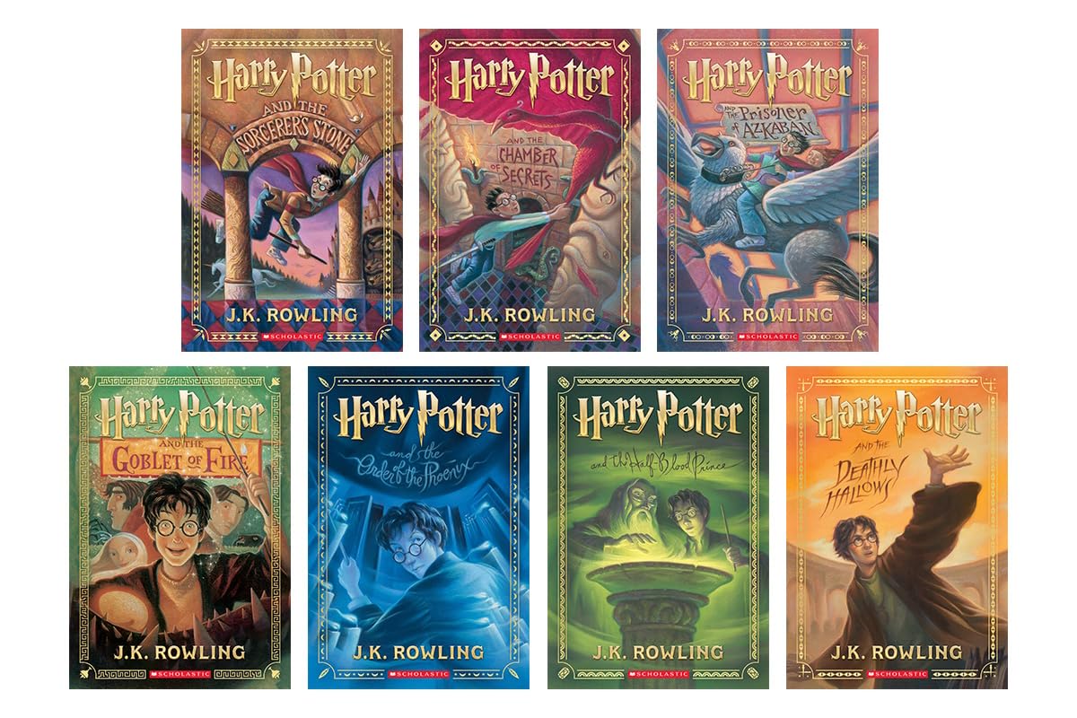 25 Year Anniversary Editon of Harry Potter Paperback Full Book Set Volumes 17 (Limited Edition, Original cover)