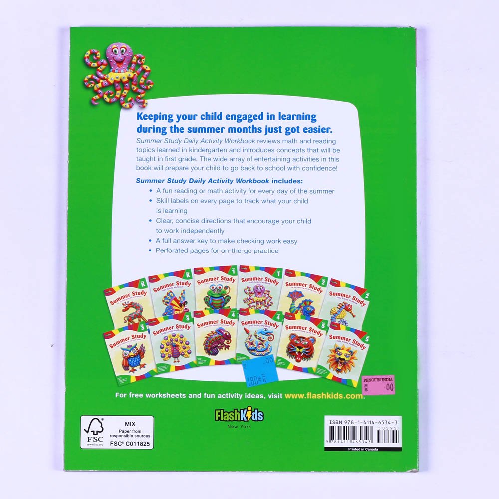 Summer Study Daily Activity Workbook: Grade 1 (Flash Kids Summer Study),Used