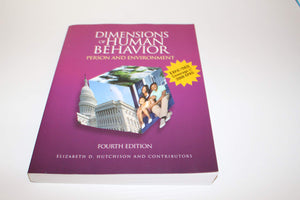 Dimensions of Human Behavior: Person and Environment, 4th Edition,Used