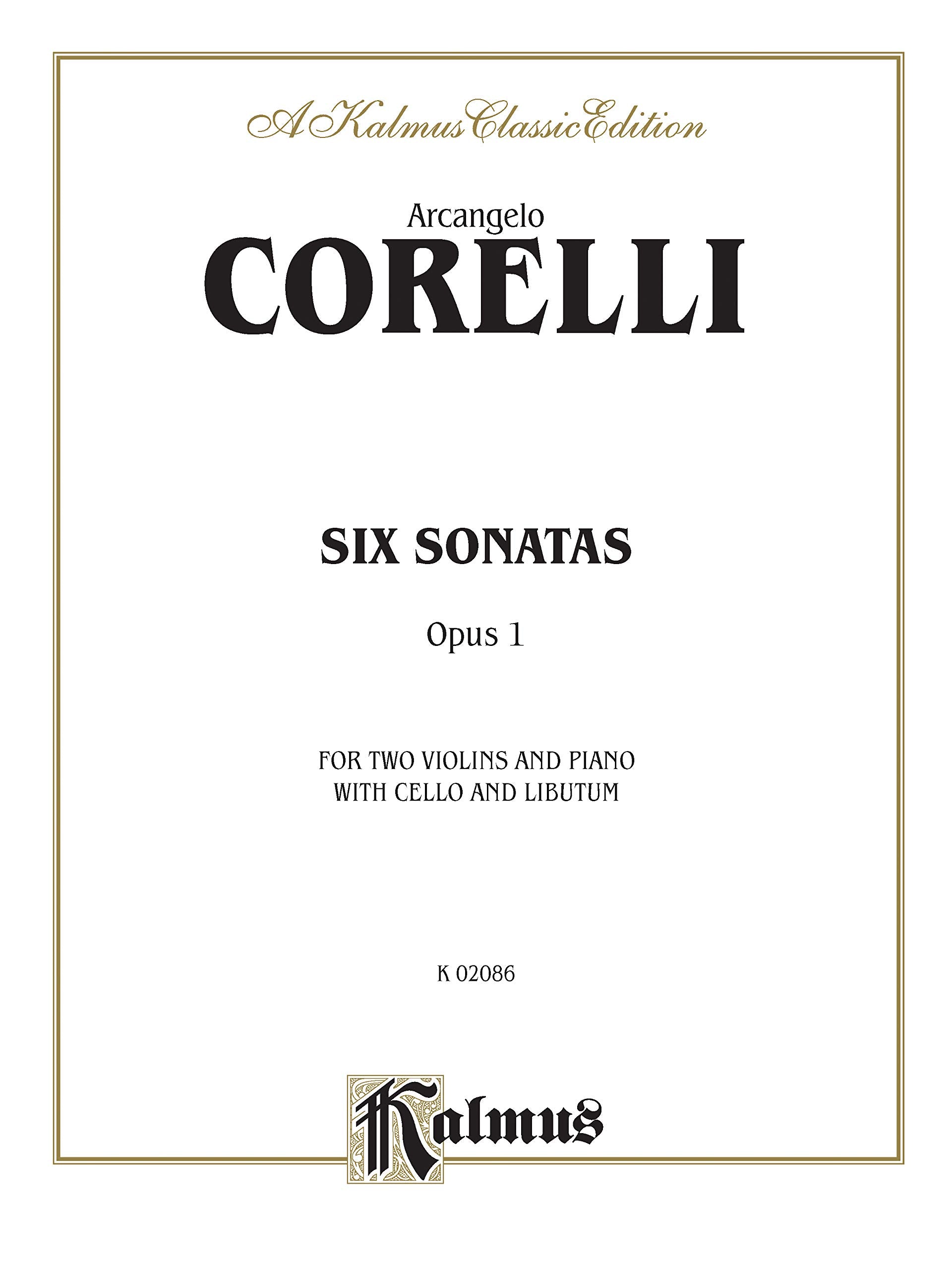 Six Sonatas, Op. 1 (Kalmus Edition),Used