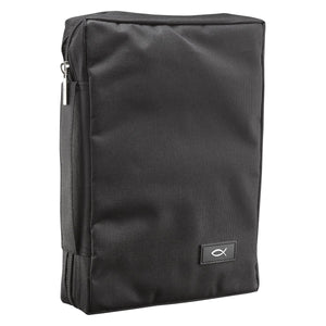 Promo PolyCanvas Bible / Book Cover w/Fish Applique (Large, Black),Used