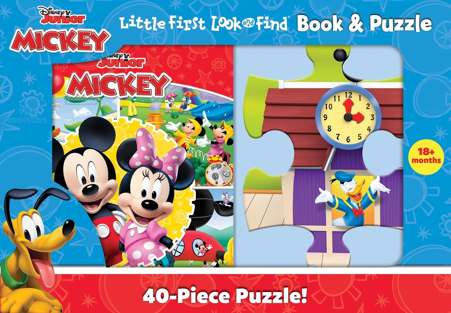 Disney Junior Mickey Mouse  Little First Look and Find Activity Book and Puzzle Set  PI Kids,Used