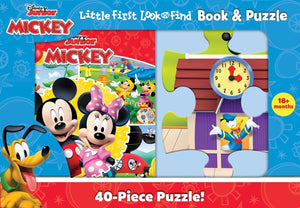 Disney Junior Mickey Mouse  Little First Look and Find Activity Book and Puzzle Set  PI Kids,Used