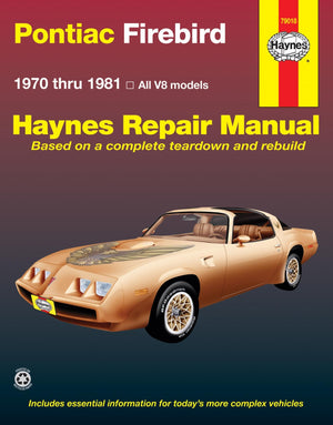 Pontiac Firebird V8 (19701981) Haynes Repair Manual (Usa)-used