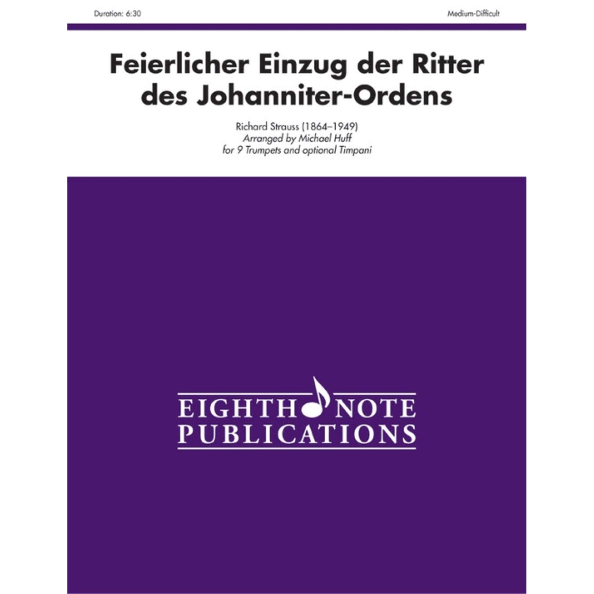 Feierlicher Einzug der Ritter des JohanniterOrdens: Score & Parts (Eighth Note Publications),Used
