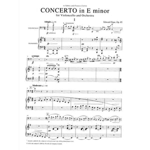 Concerto in E Minor, Op. 85 for Violoncello and Orchestra: Arranged for Cello and Piano,Used