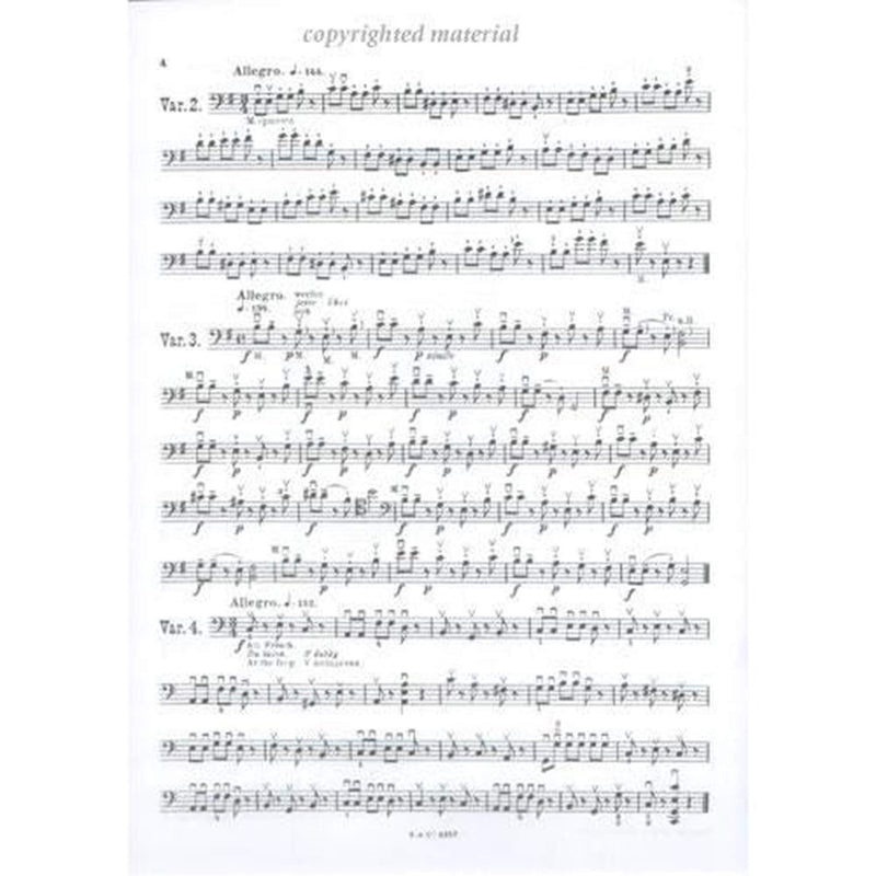 Sevcik for Cello  Opus 3: 40 Variations,Used