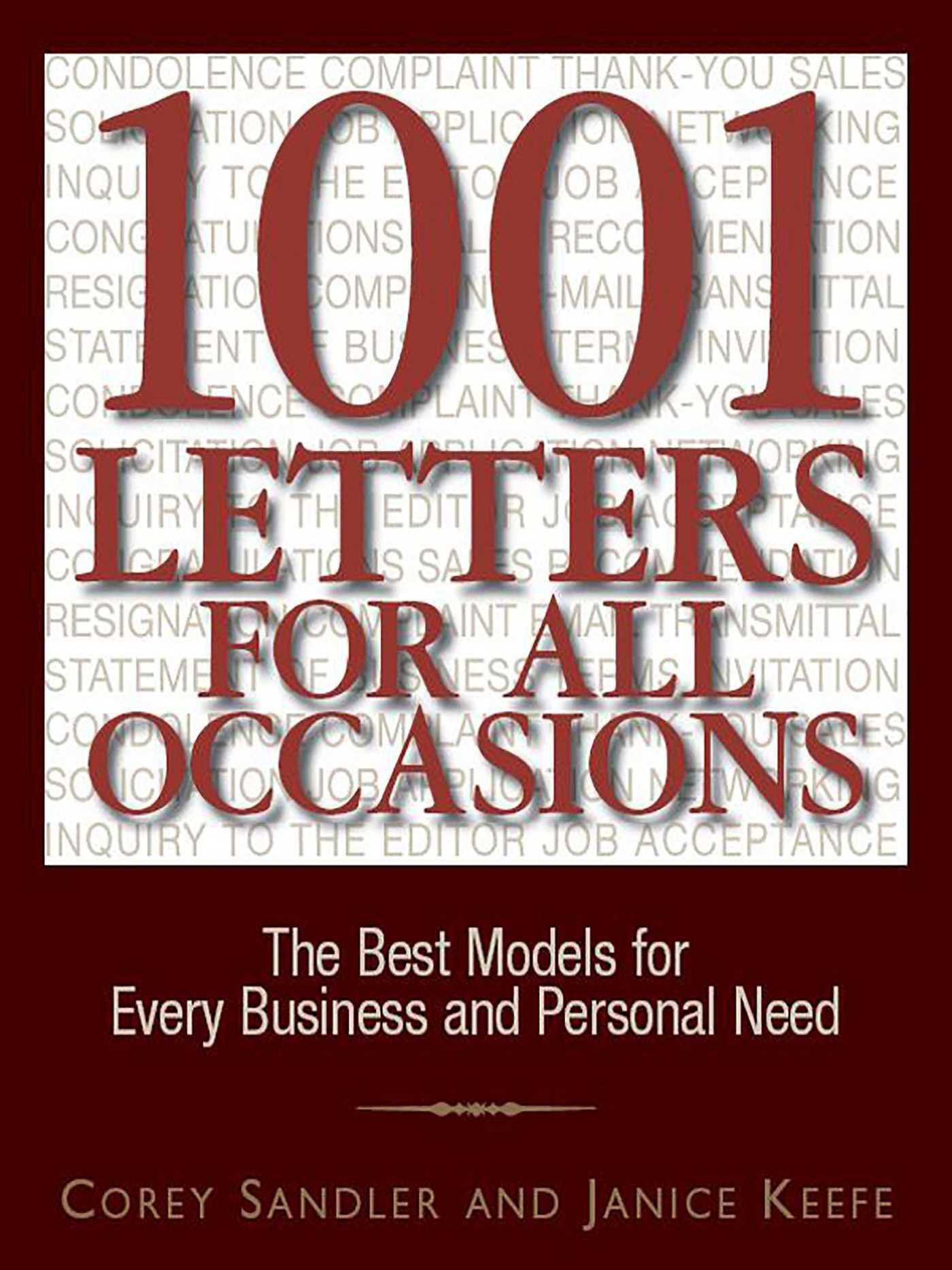 1001 Letters For All Occasions: The Best Models for Every Business and Personal Need,Used