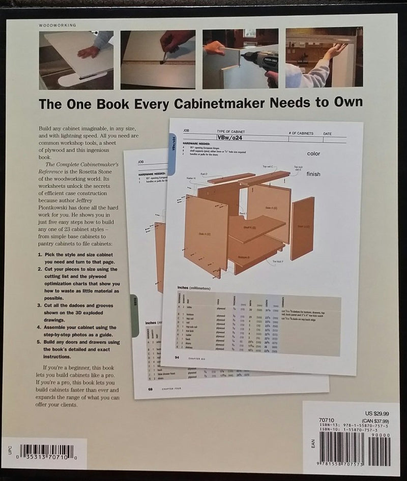 The Complete Cabinetmaker's Reference,Used
