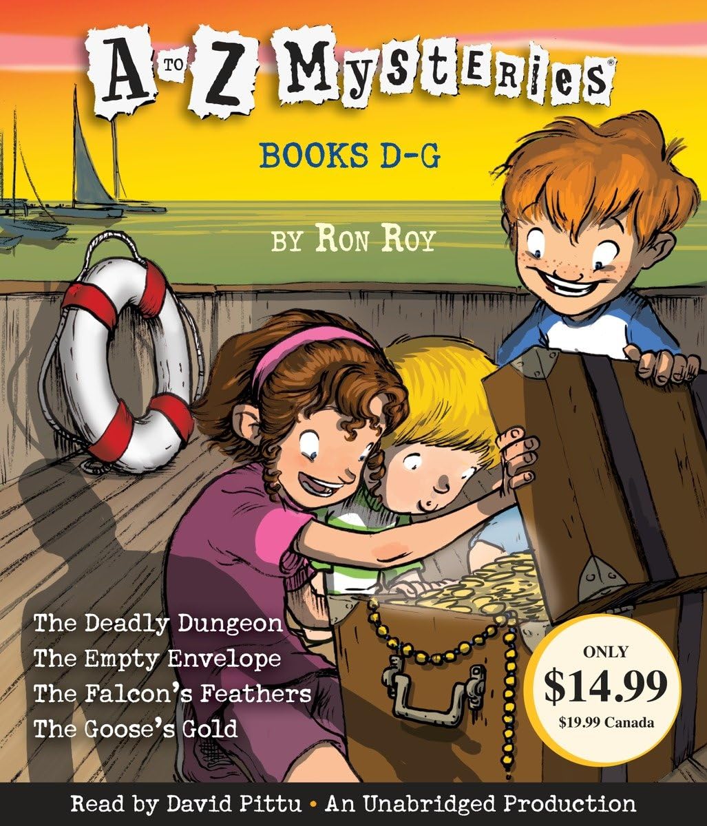 A to Z Mysteries: Books DG: The Deadly Dungeon, The Empty Envelope, The Falcon's Feathers, The Goose's Gold,Used