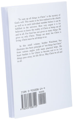Christ, the Sum of All Spiritual Things,Used