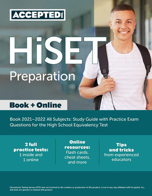 HiSET Preparation Book 20212022 All Subjects: Study Guide with Practice Exam Questions for the High School Equivalency Test,Used