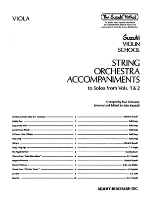 String Orchestra Accompaniments To Solos From Volumes 1 & 2: Viola,New