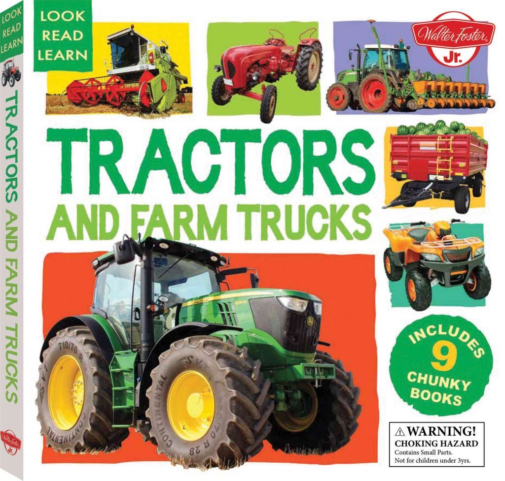 Tractors And Farm Trucks: Includes 9 Chunky Books (Look, Read, Learn)