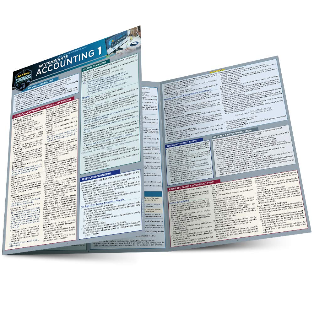 Intermediate Accounting 1 QuickStudy Laminated Reference Guide (QuickStudy Business),New