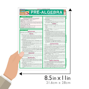PreAlgebra QuickStudy Laminated Reference Guide (QuickStudy Academic),New