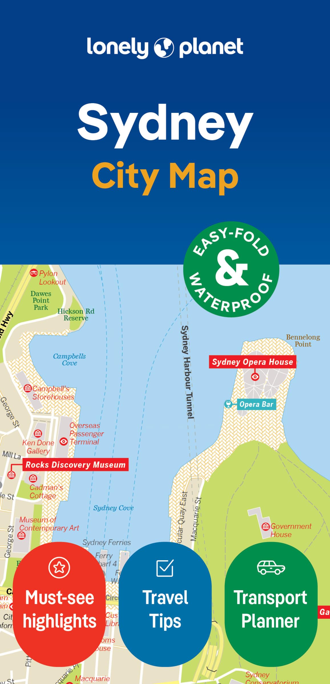 Lonely Planet Sydney City Map,New