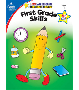 Carson Dellosa All the Skills for First Grade Workbook, Addition, Subtraction, Writing Practice, Phonics, and Reading for 1st Gr,New