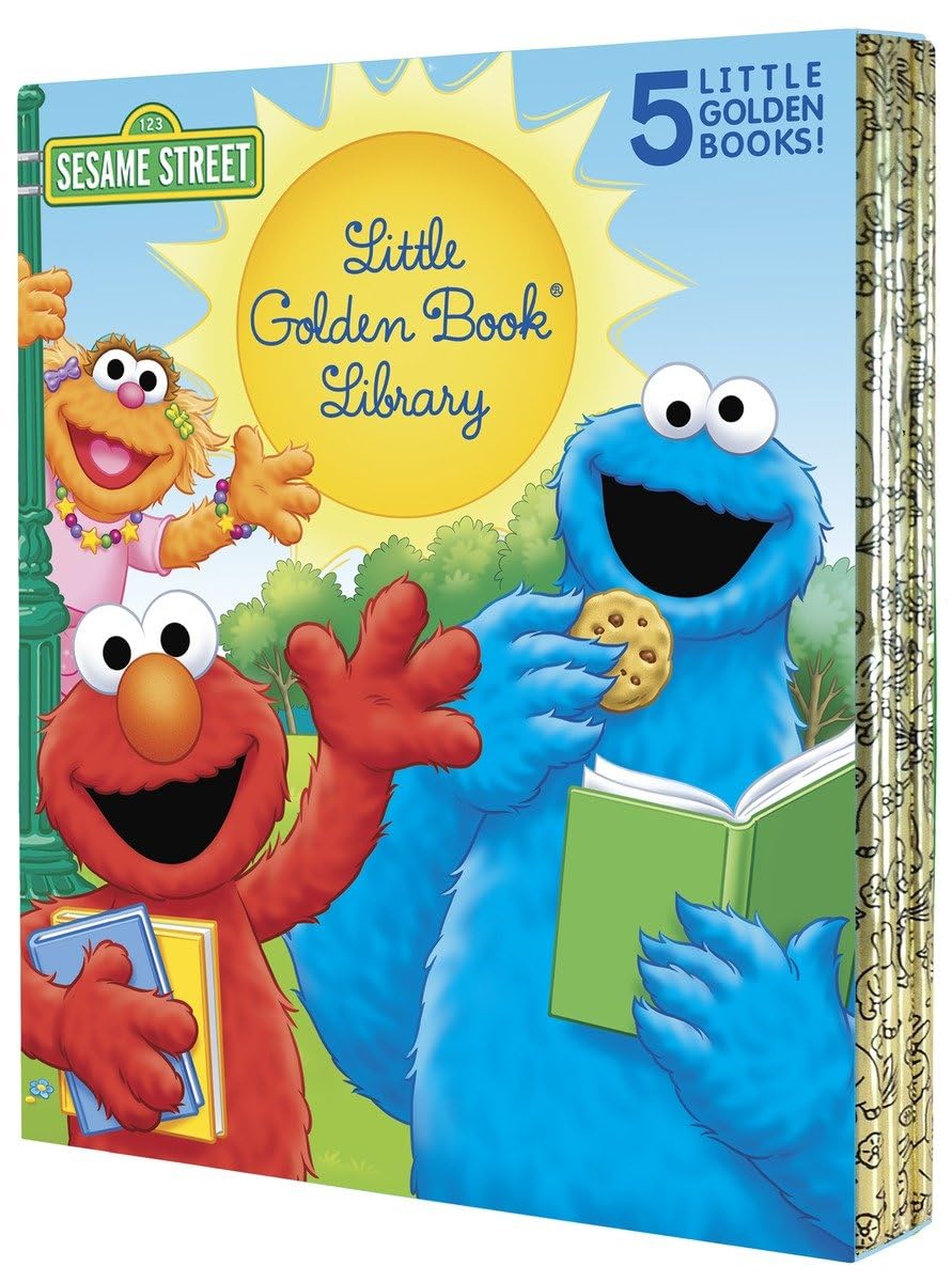 Sesame Street Little Golden Book Library 5Book Boxed Set: My Name Is Elmo; Elmo Loves You; Elmo's Tricky Tongue Twisters; The M,Used