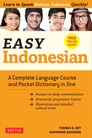 Easy Indonesian: A Complete Language Course And Pocket Dictionary In One (Free Companion Online Audio) (Easy Language Series),Used